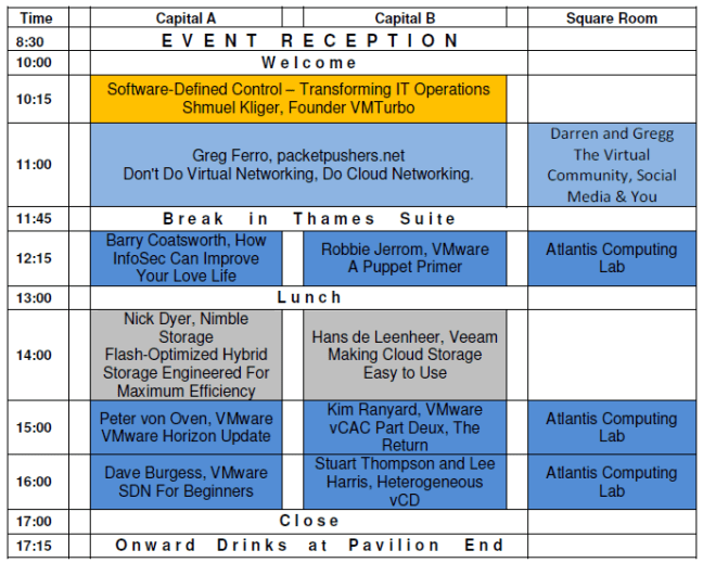 VMUG Agenda