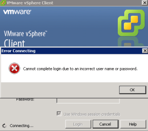 Web Client Fixed vSphere Client Error