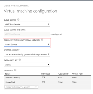 VM Configuration No Subnet